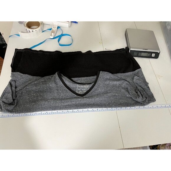 We the Free Waffle Knit Grey Oversized Women's - Picture 8 of 10